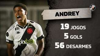 Andrey é um dos destaques do Vasco na Série B (Foto: Daniel Ramalho / Vasco)