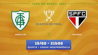 América-MG e São Paulo buscam vaga na semifinal da Copa do Brasil (Arte: Lance!)