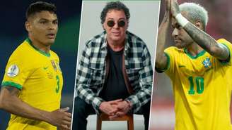 Casagrande respondeu críticas de Thiago Silva após comentários sobre Neymar (Divulgação; Lucas Figueiredo/CBF)