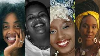 Fotografia enquadra quatro mulheres negras