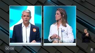 Candidatos Felipe D'Avila (Novo) e Soraya Thronicke (União) participam de debate presidencial