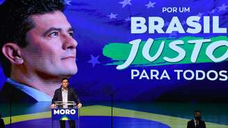 Moro em anúncio de sua filiação ao Podemos em novembro de 2021