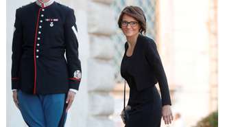  A ministra italiana da Igualdade de Oportunidades e das Famílias, Elena Bonetti, no Palácio Presidencial Quirinale, em Roma.