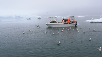 Incapaz de atravessar o gelo marinho com trenós, Kaleeraq Mathaeussen agora só pesca de barco