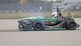 Carro da Green Team, que atingiu recorde mundial de aceleração