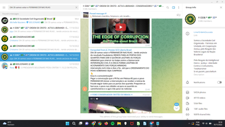 Mensagem em grupo no Telegram no dia 14 de outubro pedia por intervenção