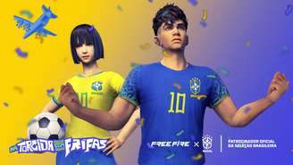 Camisas da seleção brasileira poderão ser resgatadas de graça no Free Fire