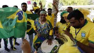 Torcedores do Brasil em Doha, no Catar