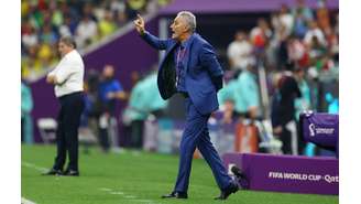 Tite, técnico da seleção brasileira, durante a partida entre Brasil e Sérvia nesta quinta-feira, 24.