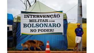 Acampamento bolsonarista em Brasília 