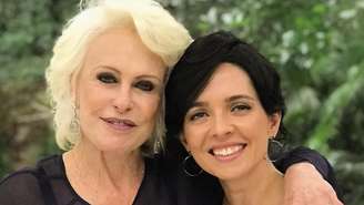 Nadia Bochi com a apresentadora Ana Maria Braga, quando era repórter do "Mais Você"