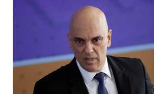Ministro do STF Alexandre de Moraes durante coletiva de imprensa