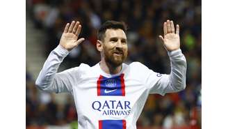 Lionel Messi, do PSG, comemora gol contra o Nice pelo Campeonato Francês neste sábado, 8.