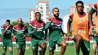 Jogadores do Fluminense durante a atividade desta segunda-feira (Foto: Mailson Santana/Fluminense FC)