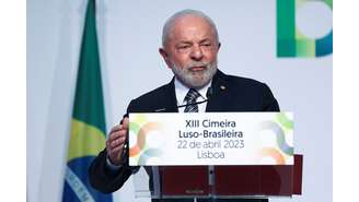 Presidente Luiz Inácio Lula da Silva durante evento em Lisboa 