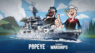 Popeye e Brutus vão se tornar comandantes em World of Warships