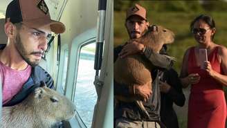 Influenciador Agenor Tupinambá entrega capivara Filó ao Ibama