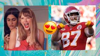 Taylor Swift e Travis Kelce estão namorando? Saiba por que a cantora foi ao jogo da NFL - Fotos: Reprodução/Twitter/@thepophive/@NFL_DovKleiman