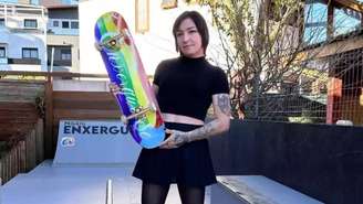 Lu Neto. 29 anos, é a primeira skatista trans profissional Crédito