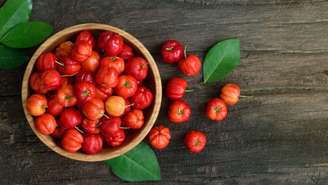 A acerola é rica em vitamina C e outros minerais -