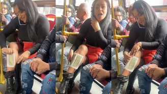 Mulher se depila dentro de ônibus na capital Bogotá