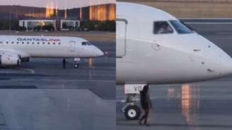 Mulher invade pista de aeroporto para tentar embarcar em avião