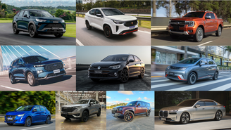 Campeões do Prêmio Trend Car 2024: Haval H6 PHEV, Fiat Fastback Abarth, Ford Ranger, Ford Territory, Volkswagen Virtus, BYD Dolphin, Peugeot 208 Turbo, Haval H6 HEV, Defender 130 e BMW i7