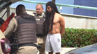 Zachary em sua primeira prisão em Salvador, em março deste ano