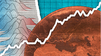 Ilustração do planeta aquecido