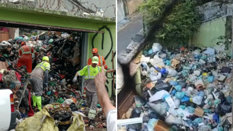 Quase 14 toneladas de lixo são retirados de casa em São Paulo