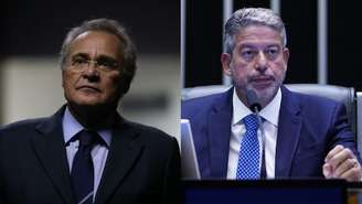 Renan Calheiros (esquerda) e Arthur Lira (direita).