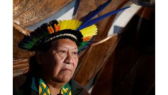 Davi Kopenawa após encontro com papa Francisco em Roma