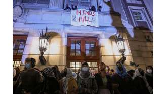 Os protestos continuam no campus da Universidade de Columbia em apoio aos palestinos