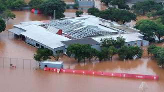 CT do Internacional ficou embaixo d´água 