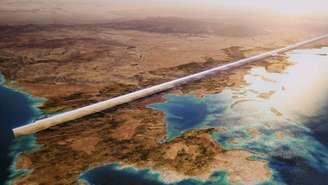 The Line está no centro de um megaprojeto da Arábia Saudita, a cidade futurística de Neom