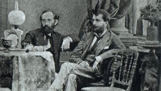 Os fotógrafos Alberto Henschel (à direita) e Constantino Barza, em 1870