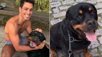 Cauã Reymond em foto com seu cachorro, Romeu, que morreu por envenenamento