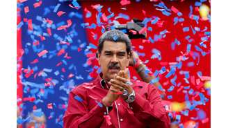 O presidente da Venezuela, Nicolás Maduro, participa de um evento em Caracas, Venezuela, em 1º de maio de 2023. 