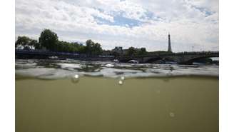Rio Sena, onde acontecem as principais provas aquáticas da Olimpíada
