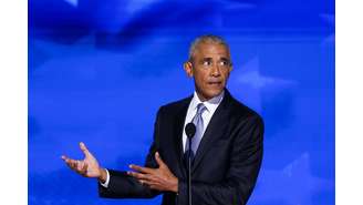 Barack Obama durante discurso na Convenção do Parido Democrata em Chicago, na terça-feira, 20 