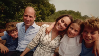 Kate Middleton publicou vídeo ao lado da família