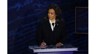 Púlpito de Kamala Harris em debate é menor que o de Trump, afirma site