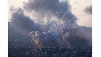 Fumaça no sul do Líbano 23/9/2024 