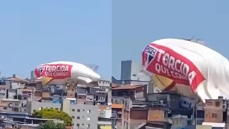 Dirigível contratado pelo time do São Paulo caiu em Osasco