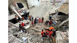 Destroços no Líbano após ataque israelense 