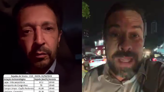 Ricardo Nunes (MDB) e Guilherme Boulos (PSOL) se posicionam após temporal em São Paulo