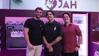 Diego Dutra, Caio Castro e Rafael Corte, sócios JAH 