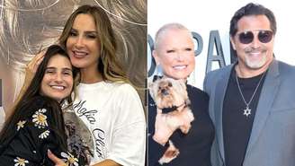 Montagem de fotos de Claudia Leitte, a dançarina Isabella Oliveira, Xuxa e Luciano Szafir