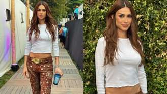 A atriz Thaila Ayala em festival de música