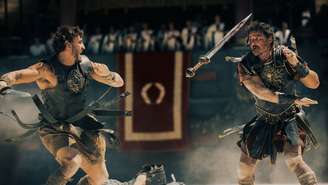 Paul Mescal e Pedro Pascal em Gladiador 2